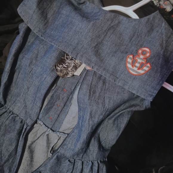 Criminal Damage sailor denim dress S (damaged) - Picture 3 of 3